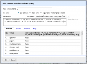 Google Refine new column